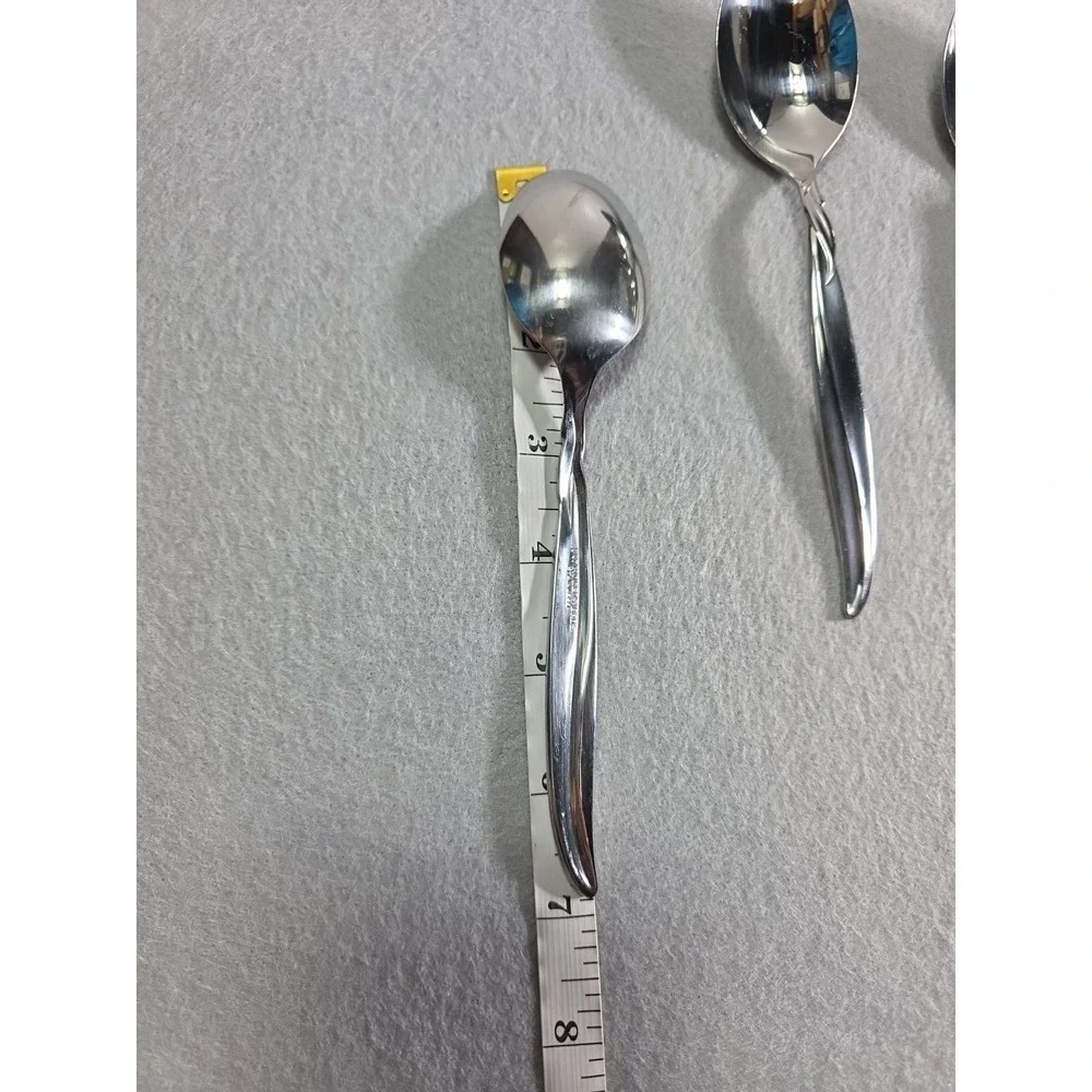 Set of 6 Rogers Bros. 1847 Flair Pattern Silverplated Soup Spoons